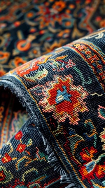 قسمتی از فرش با طرح ایرانی